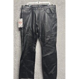 Milwaukee Leather | Classic Fit 5 Pocket Leather Pants for Men LKM5970 - Size 38